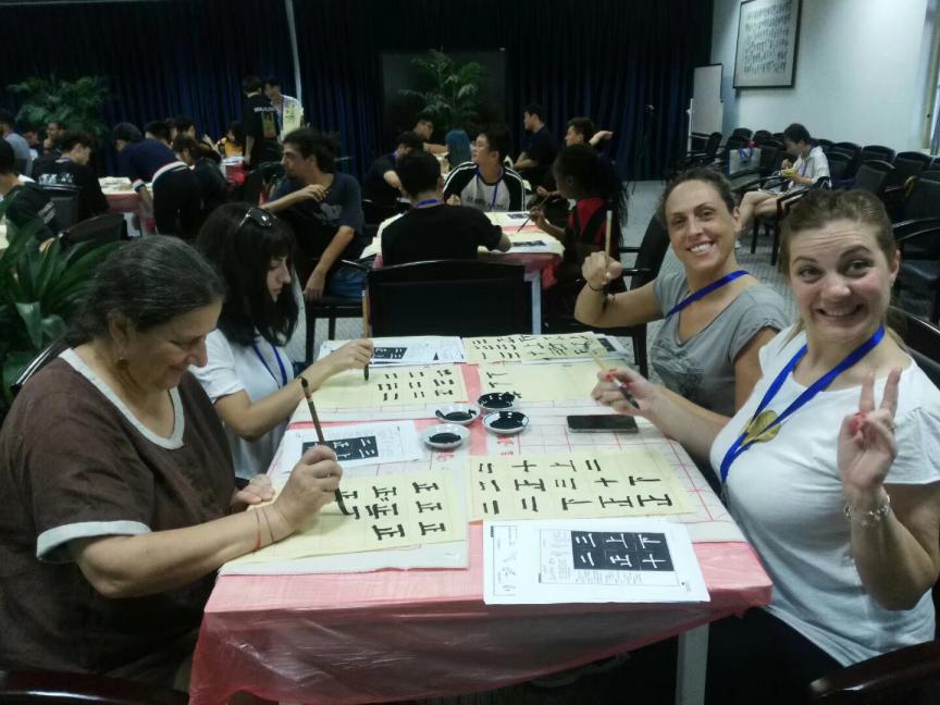 2018年7月12日创业学院夏令营书法体验2